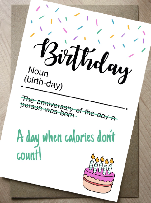 Birthday Definition Calories