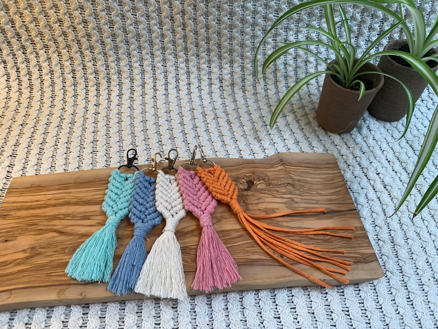 Single Colour Fishtail Keyring