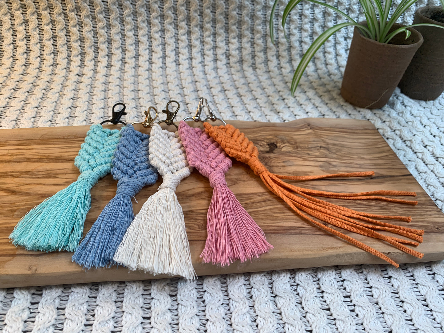Single Colour Fishtail Keyring