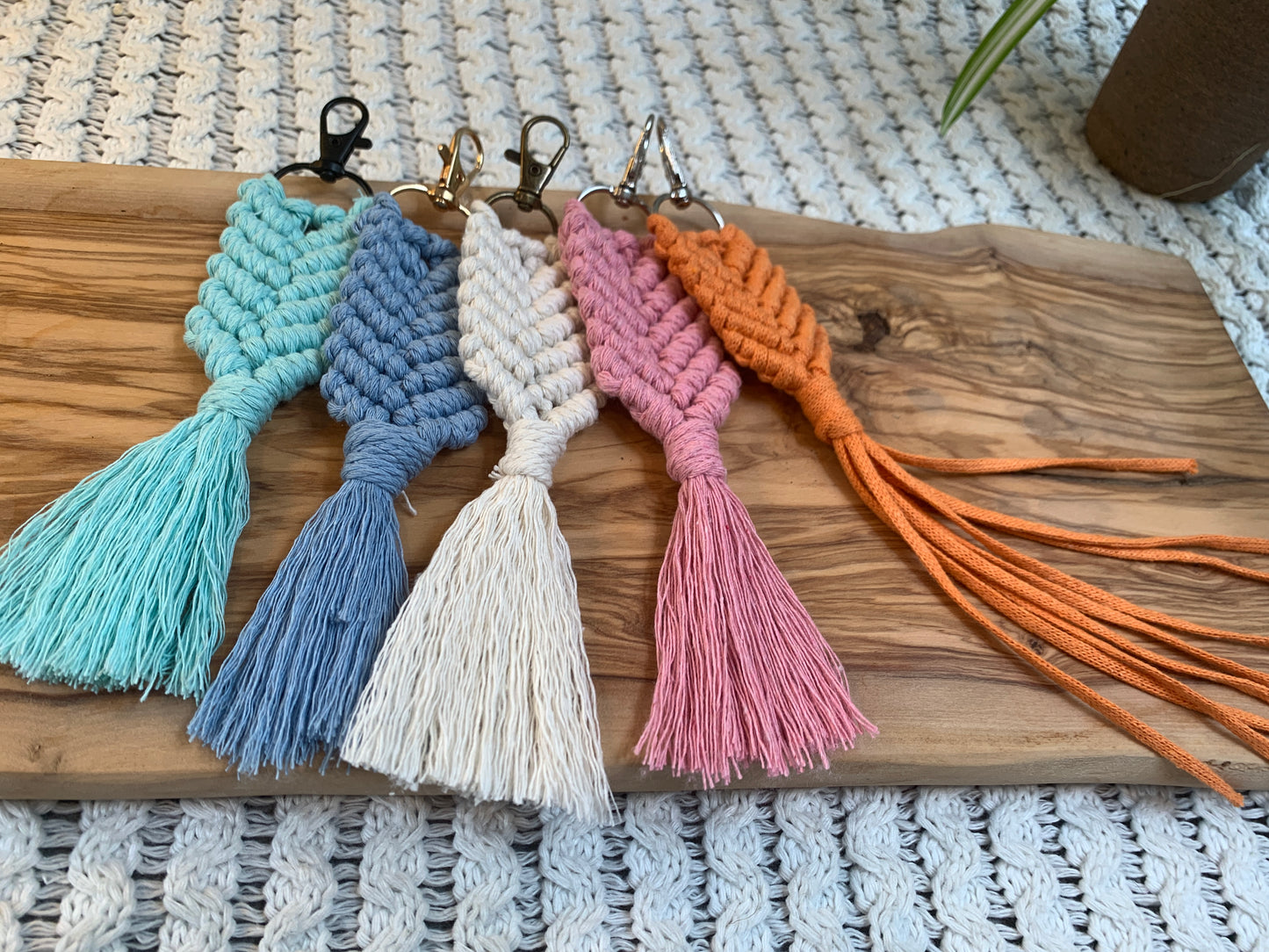 Single Colour Fishtail Keyring