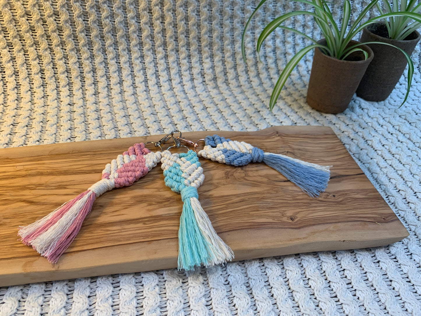 Two Colour Fishtail Keyring