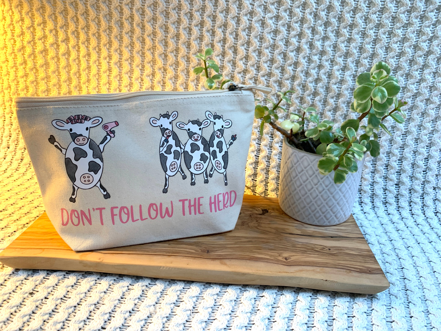 Don't Follow the Herd Makeup Bag