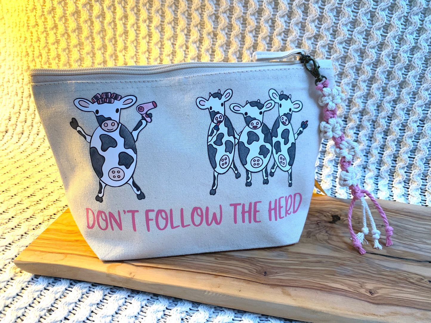 Don't Follow the Herd Makeup Bag