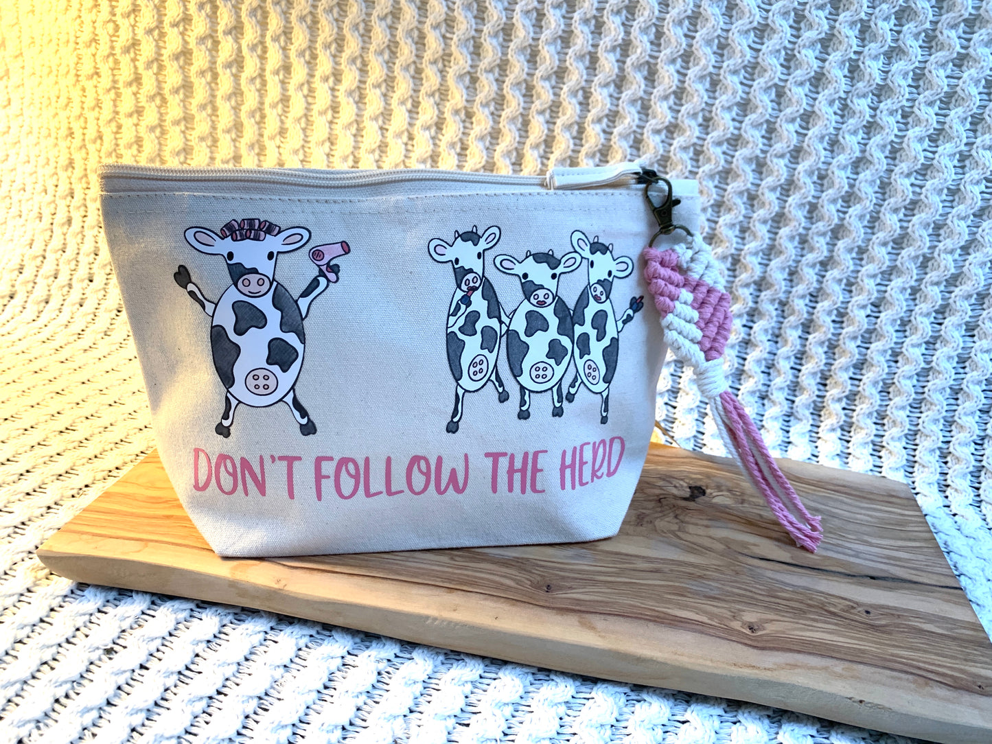 Don't Follow the Herd Makeup Bag