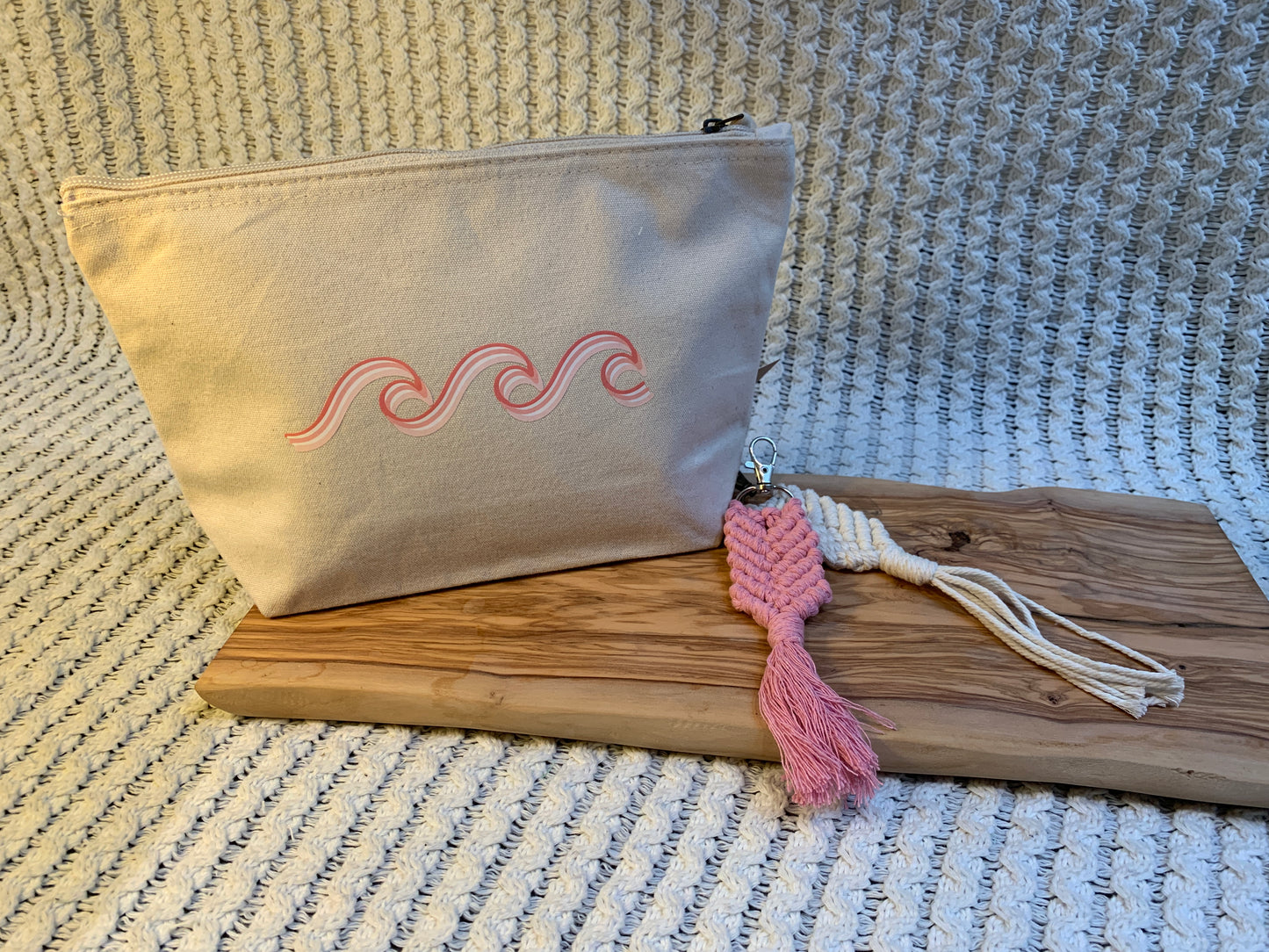 Small Waves Makeup Bag Coastal Blue