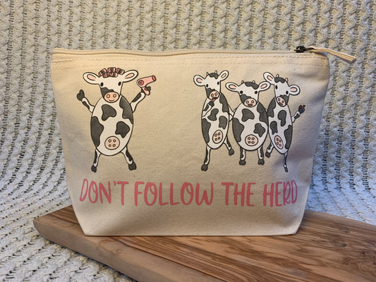 Don't Follow the Herd Makeup Bag